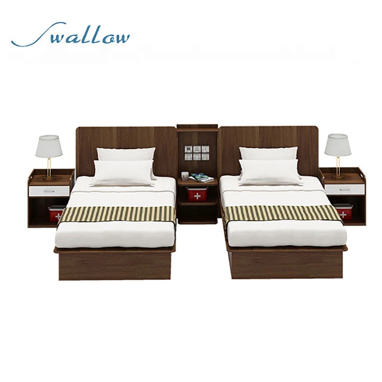 China Wooden Bedroom Panel Bed Hotel Bedroom Furniture Sets - China Bedroom Furniture, Swallow